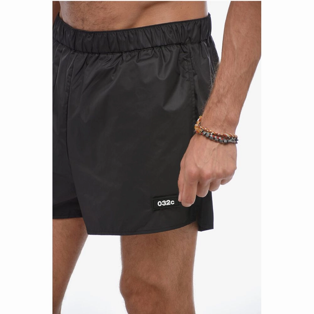 032c Solid Color Swim Shorts with 3 Men's Pockets