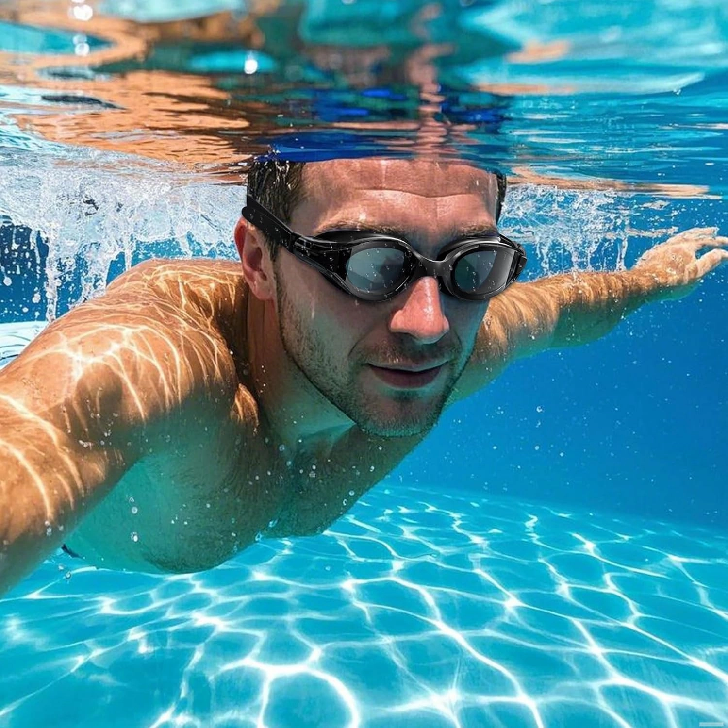 1 Pack Swim Goggles Leakproof Anti Fog & UV Swimming Goggles for Adult Men Women Youth