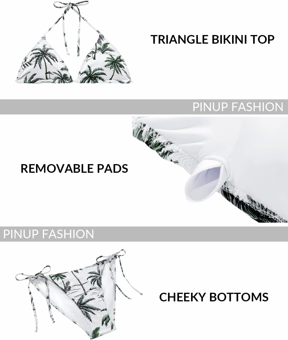 3 Piece Swimsuits Women Bikini Sets Triangle Halter Bathing Suit with Sexy Mesh Beach Cover Up