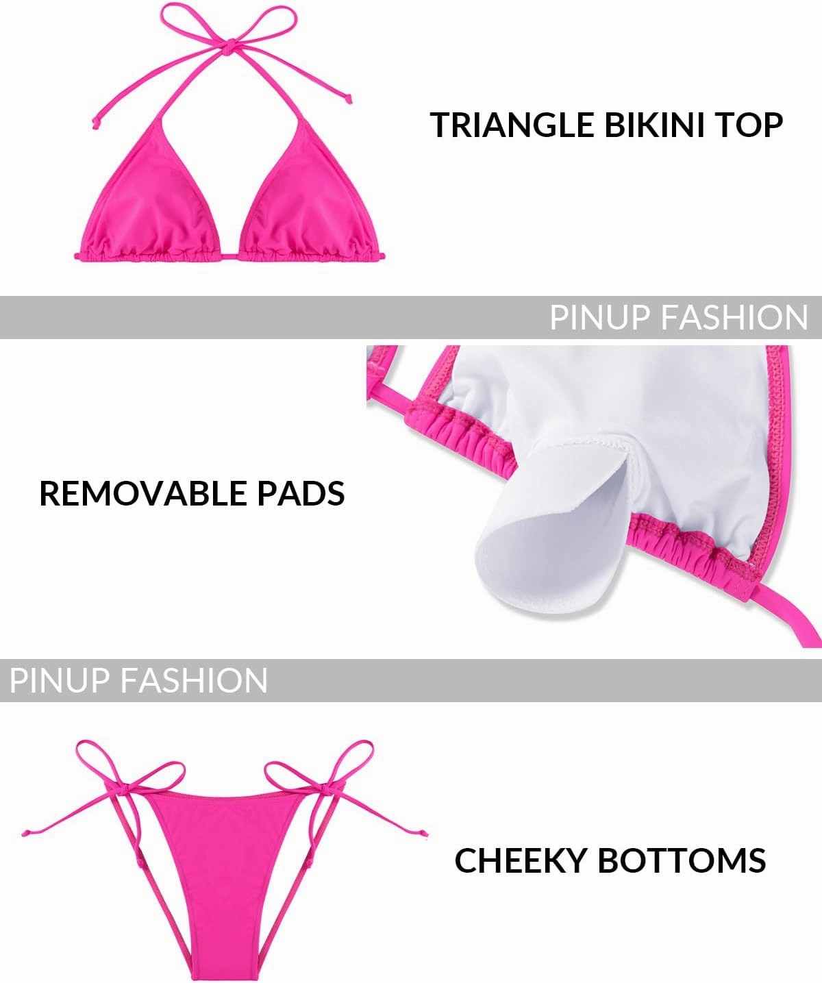 3 Piece Swimsuits Women Bikini Sets Triangle Halter Bathing Suit with Sexy Mesh Beach Cover Up