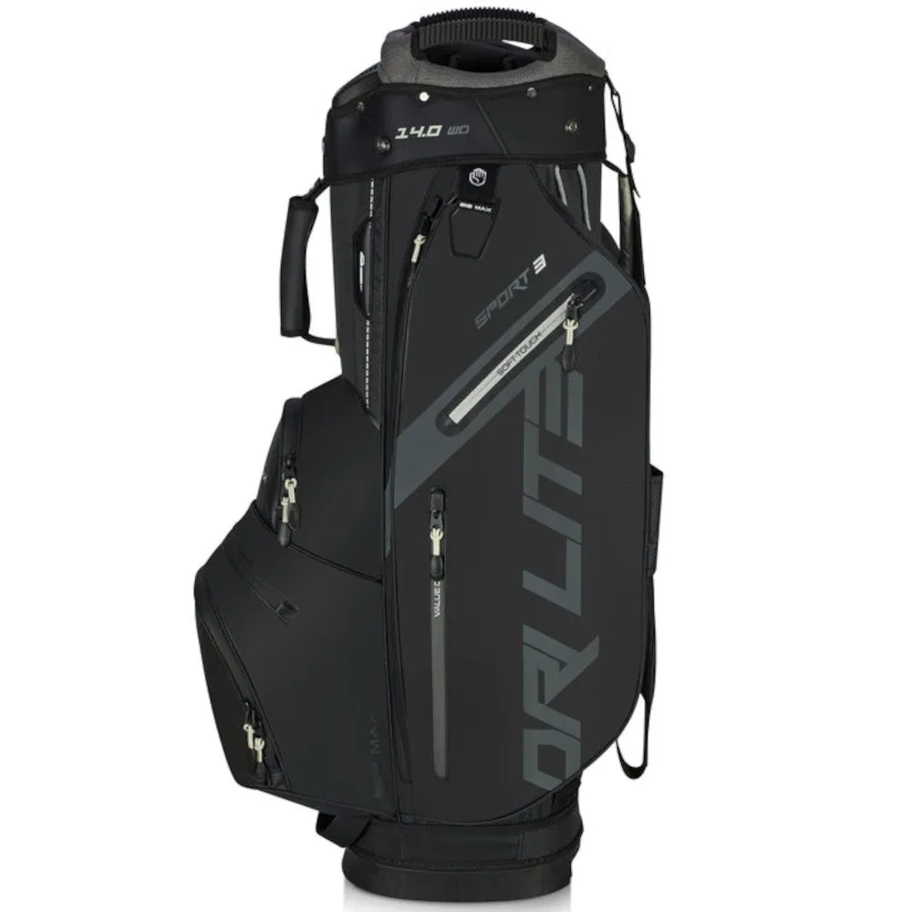 Big Max Dri Lite Sport 3 Cart Bag - Black, Luxury golf accessories