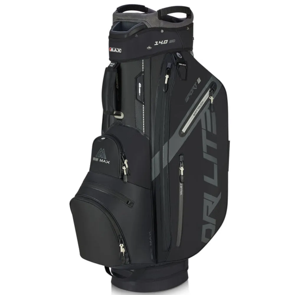 A Smarter Choice Big Max Dri Lite Sport 3 Cart Bag - Black Just Unboxed, Golf chipping net