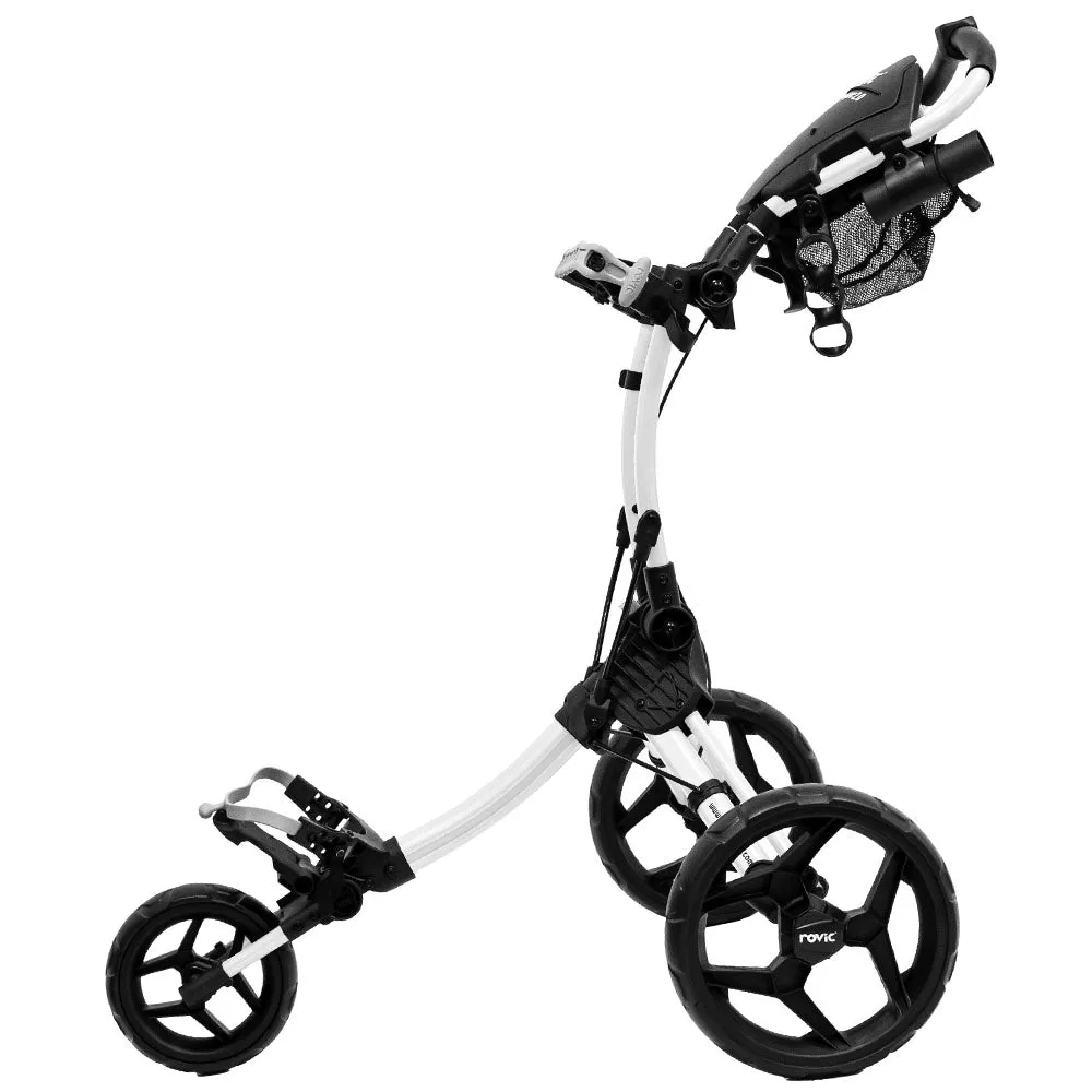 Clicgear Rovic RV1C 2.0 Compact 3-Wheel Push Trolley - Arctic/Black, Spikeless golf shoes