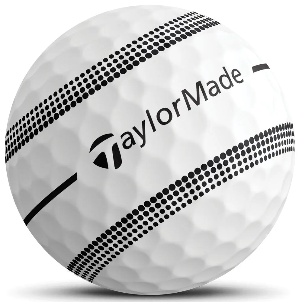 TaylorMade TP5 Clear Stripe Golf Balls - White - 12 Pack, Custom golf head covers