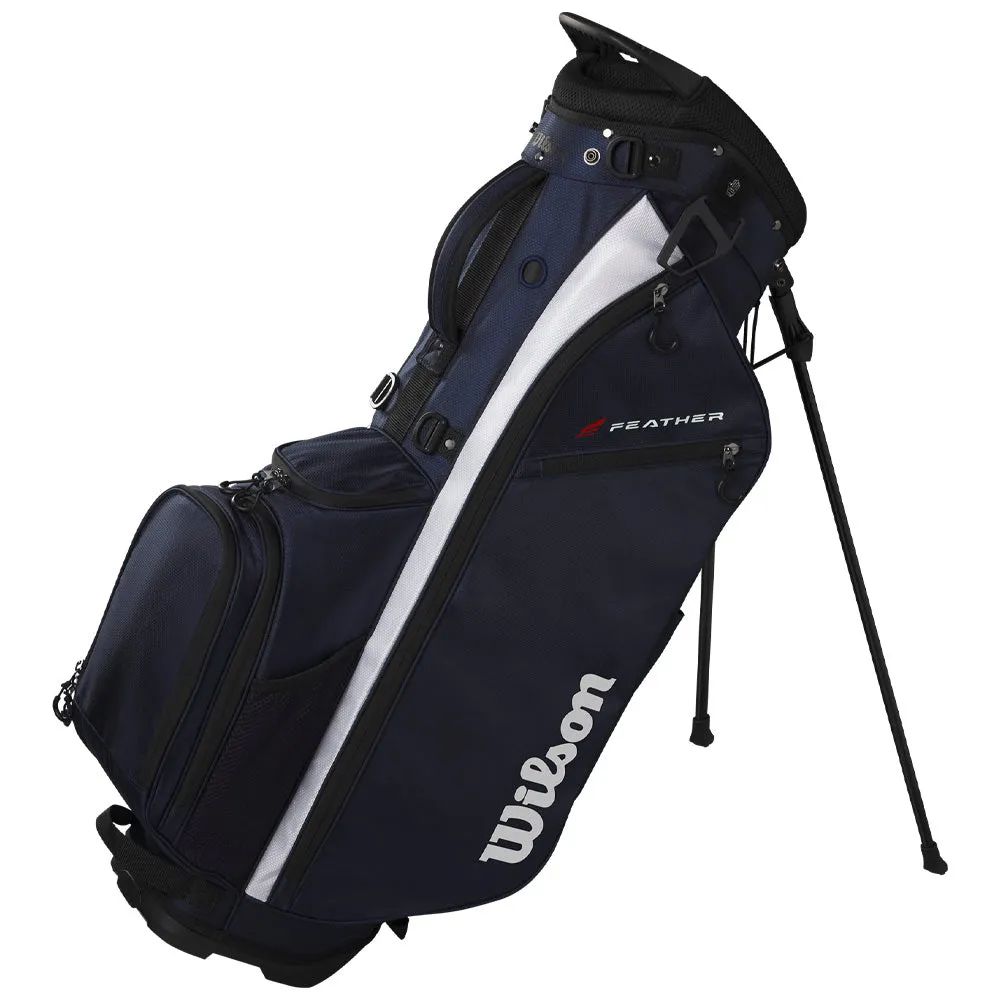 A Smarter Choice Wilson Feather Stand Bag - Navy/White Editor's Choice, Soft feel golf balls, TaylorMade Stealth driver, Golf divot tool