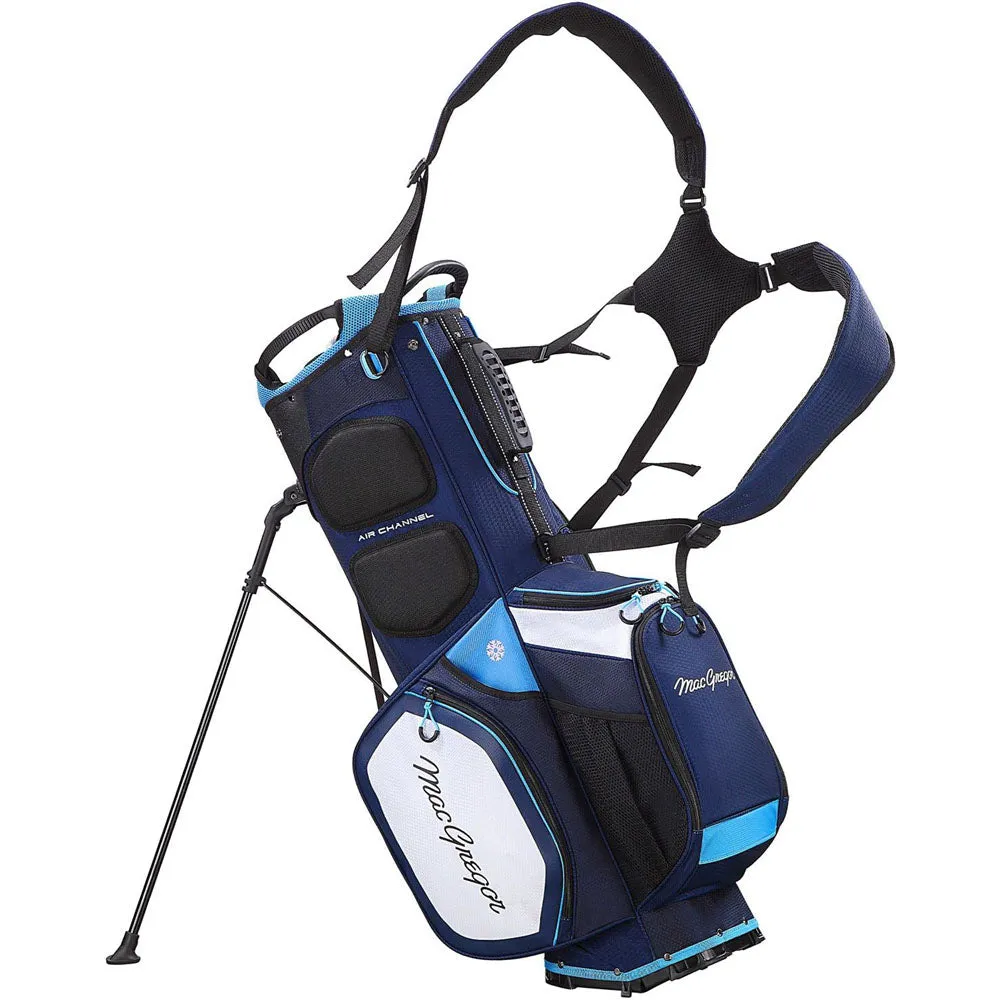 MacGregor Paramount Hybrid 14 Cart/Stand Bag - Navy/Sky, Recycled golf balls
