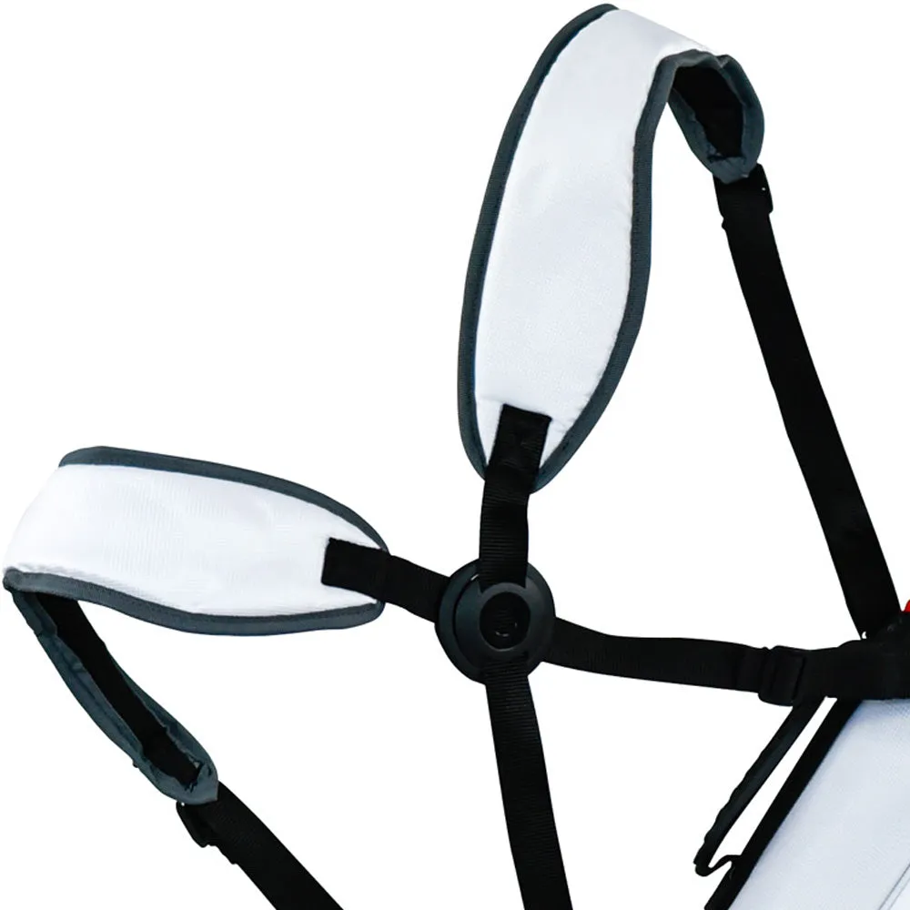 Masters SL 650 Velo Stand Bag - White/Grey/Red, Sustainable golf clothing, Compression golf socks