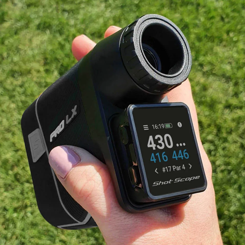 Shot Scope PRO LX  Laser Rangefinder and H4 Handheld GPS - Grey, Waterproof golf shoes, Golf club regripping kit