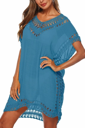 Adisputent Womens Swimsuits Cover Ups Crochet Chiffon Beach Cover Bathing Suit Bikini Wear Coverups Dress
