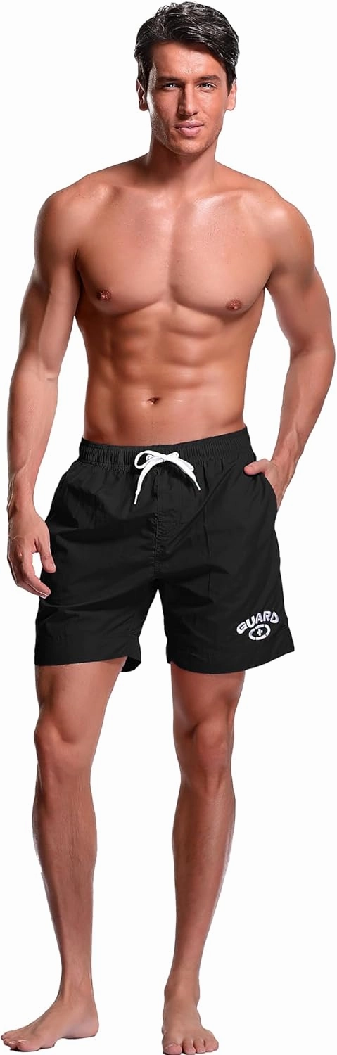 Adoretex Men's Guard Quick Dry Mesh Lining Pockets Swim Trunks Water Shorts Swimsuit