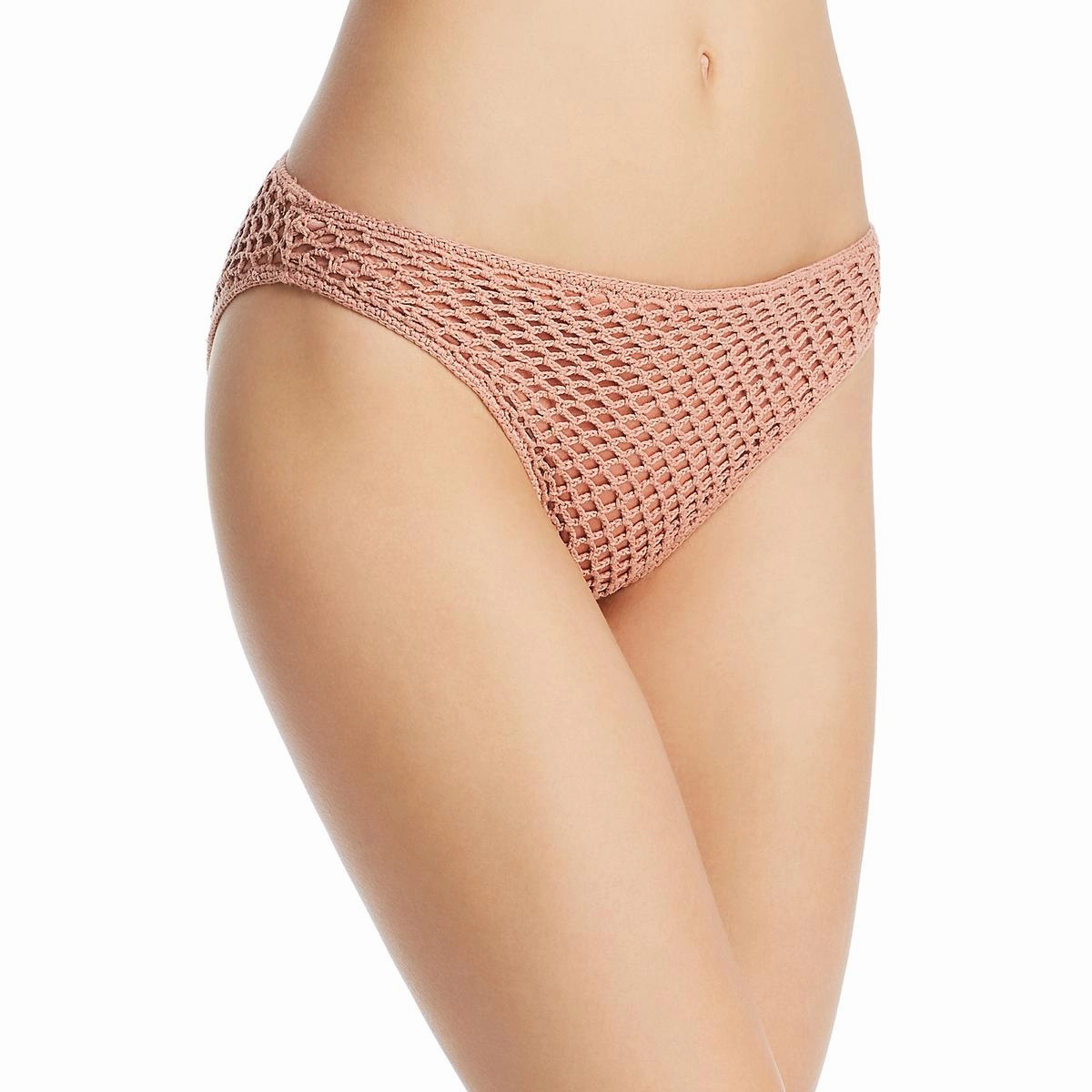 Adrift Womens Cheeky Crochet Bikini Swim Bottom