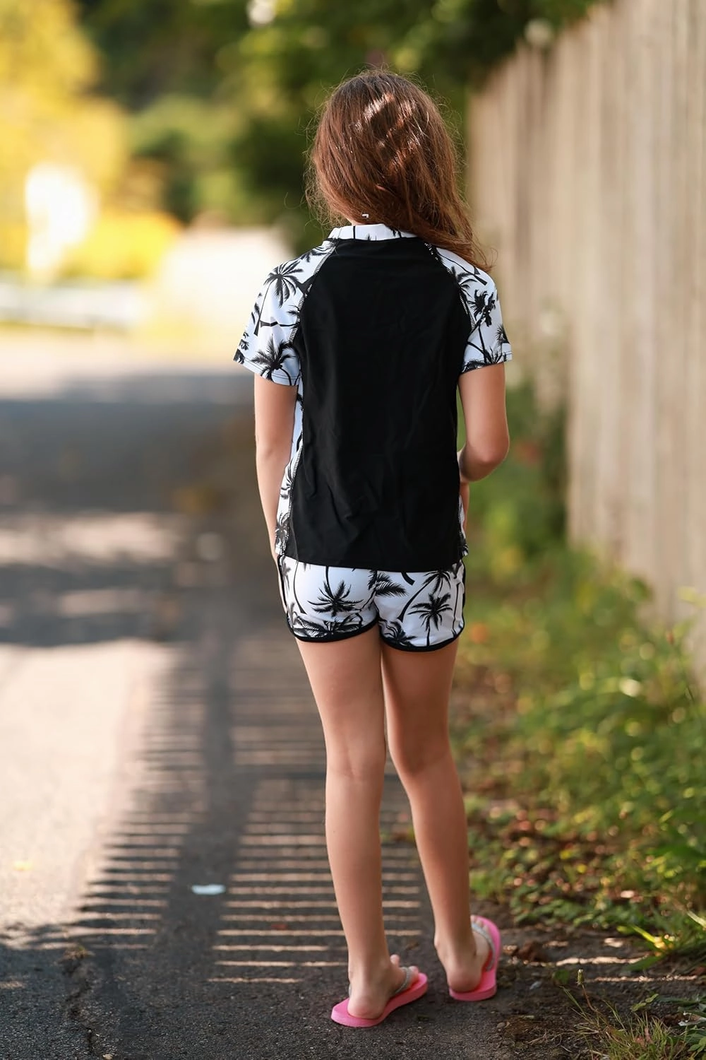 ADUKIDE Girls Rash Guard Swimsuit 2-Piece Bathing Suit UPF 50  Summer Beach Swimwear Size 7-16T