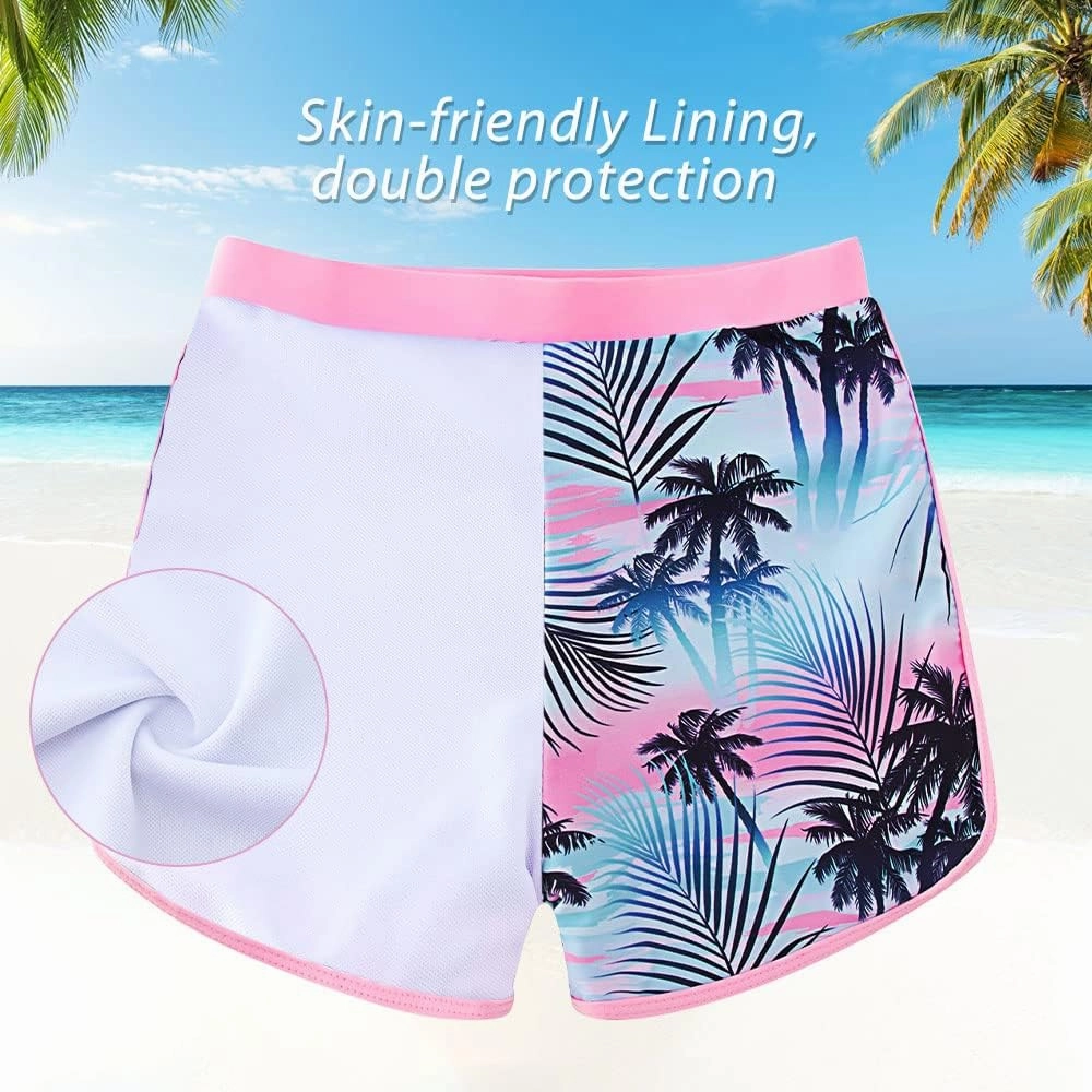 ADUKIDE Girls Rash Guard Swimsuit 2-Piece Bathing Suit UPF 50  Summer Beach Swimwear Size 7-16T