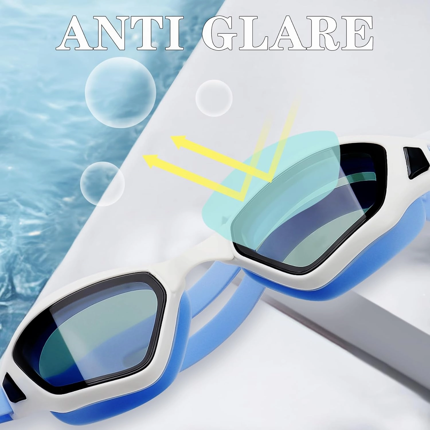 Adult Swim Goggles No Leakage Anti Fog Anti UV Swimming Goggles for Men Women Clear Vision