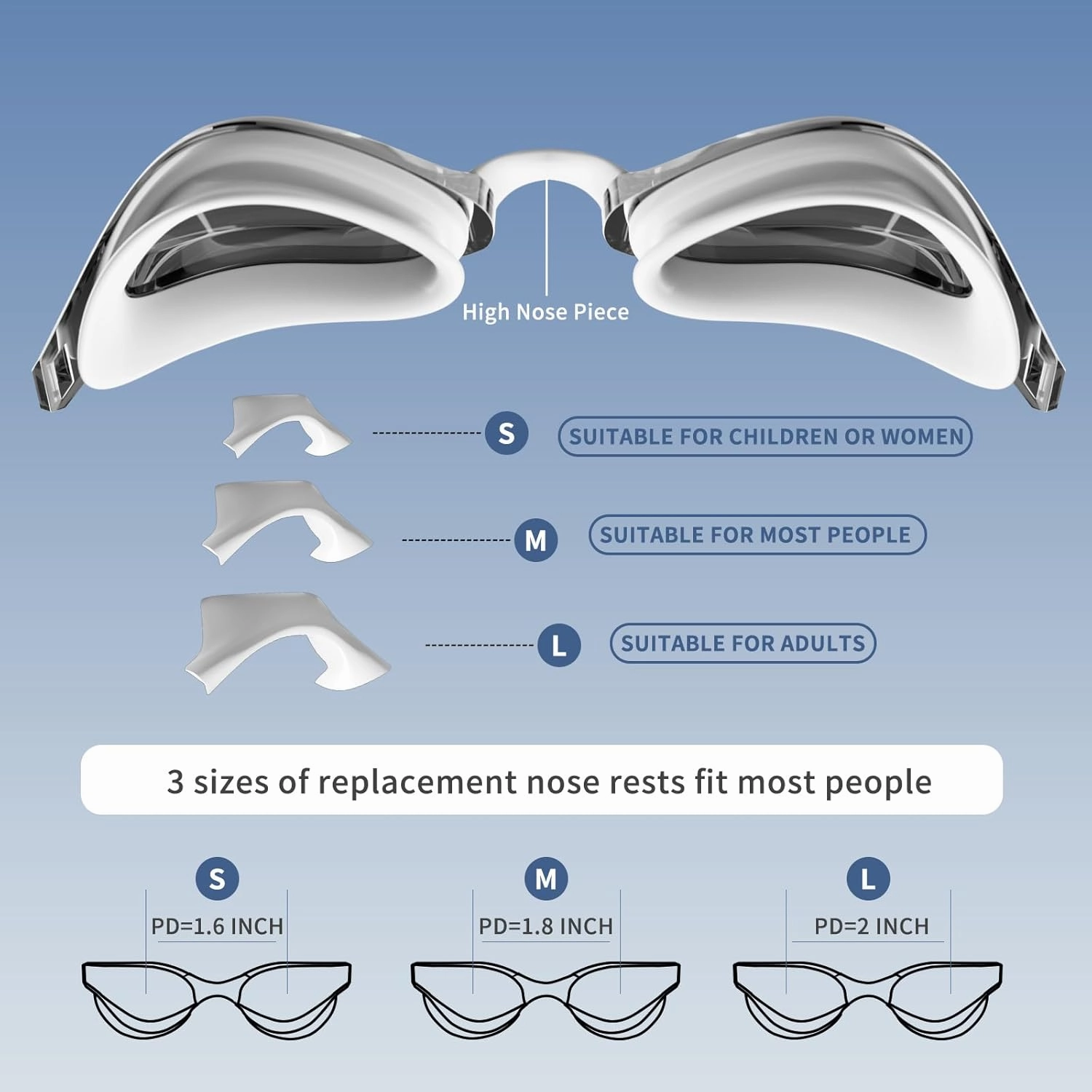 Adult Swim Goggles, Swimming Goggles for Adult Men Women Youth, Anti Fog Anti UV No Leaking Full Protection