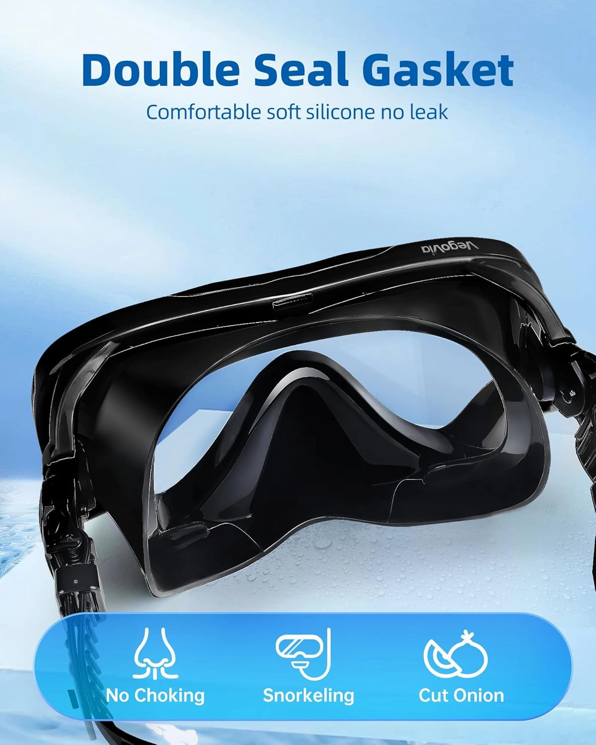 Adult Swim Goggles with Nose Cover, 180?? Clear Wide View No Leak Diving Mask Pool Goggles for Women Men Adult Youth