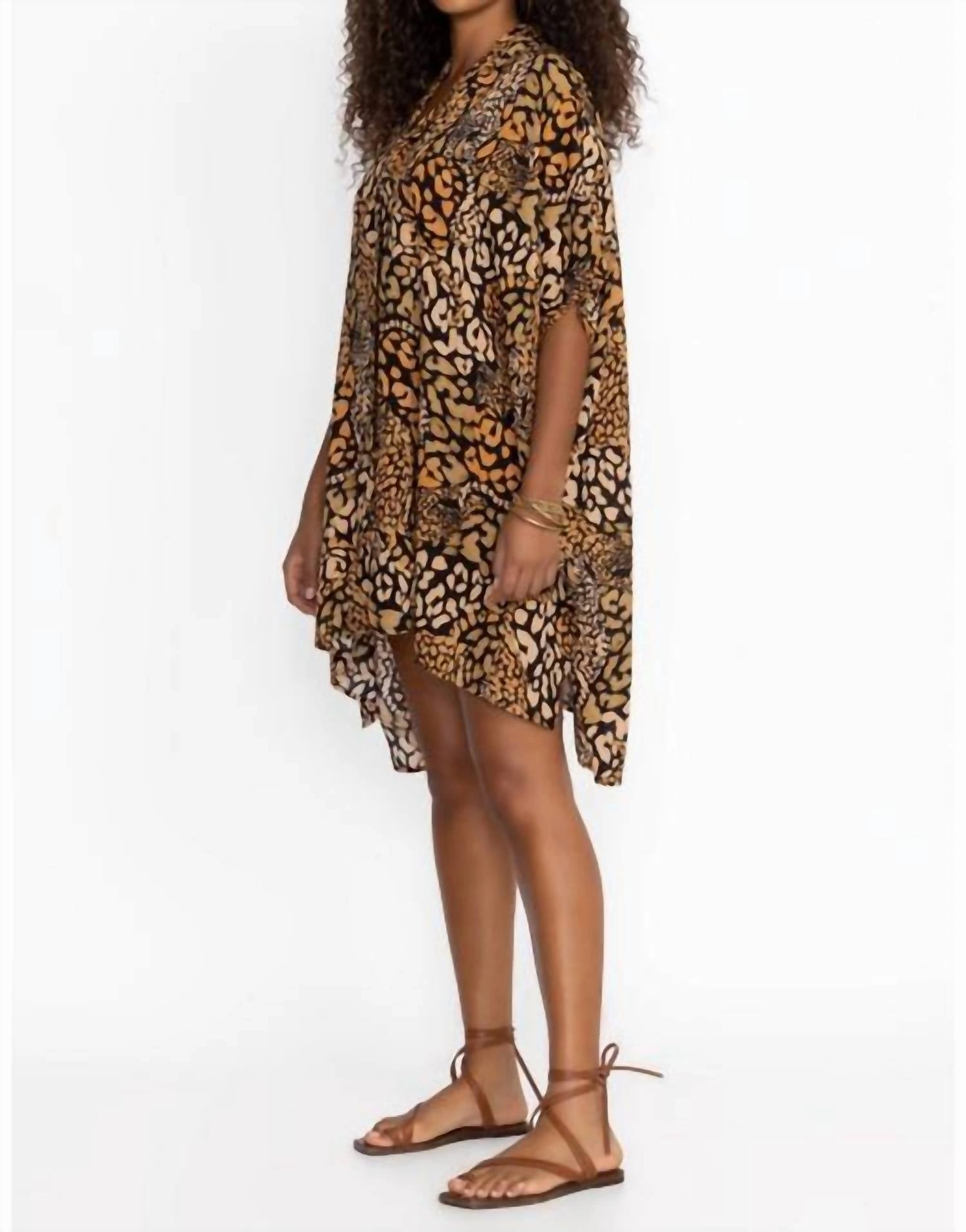 Afeni (Gold) Oversized Button Down Shirt