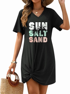 AI'MAGE Swimsuit Cover Ups for Women Short Sleeve Bathing Suit Coverup Casual Bikini Swimwear Beach Cover Up Dress S-XXL