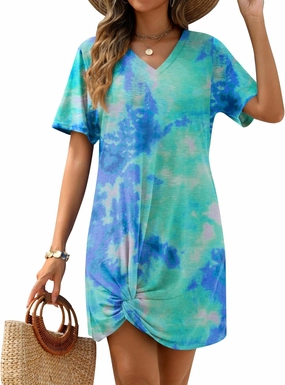 AI'MAGE Swimsuit Cover Ups for Women Short Sleeve Bathing Suit Coverup Casual Bikini Swimwear Beach Cover Up Dress S-XXL