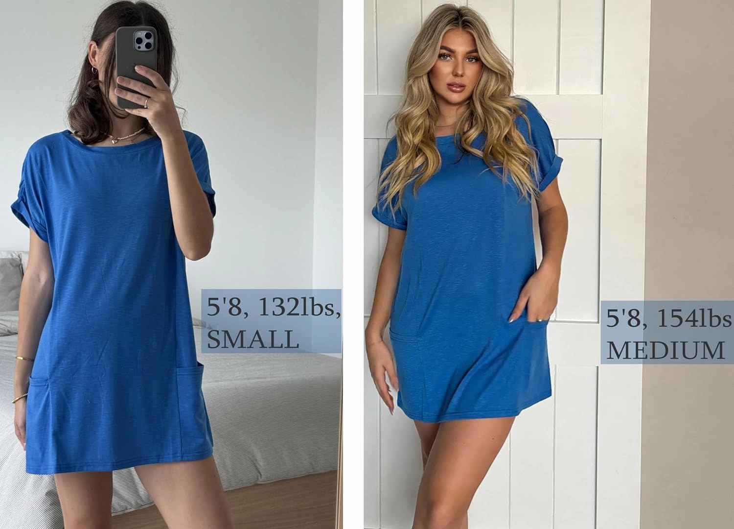 AI'MAGE Women's Swimsuit Coverup 2025 Bathing Suit Cover Ups Casual Loose Short Sleeve Bikini Beach Dress with Pocket