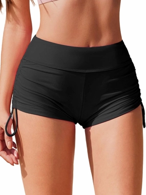 AI'MAGE Womens 3" Swim Board Shorts High Waisted Bathing Suit Bottoms Boy Shorts Adjustable Ruched Side Bikini Shorts S-XXL
