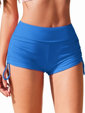 AI'MAGE Womens 3" Swim Board Shorts High Waisted Bathing Suit Bottoms Boy Shorts Adjustable Ruched Side Bikini Shorts S-XXL