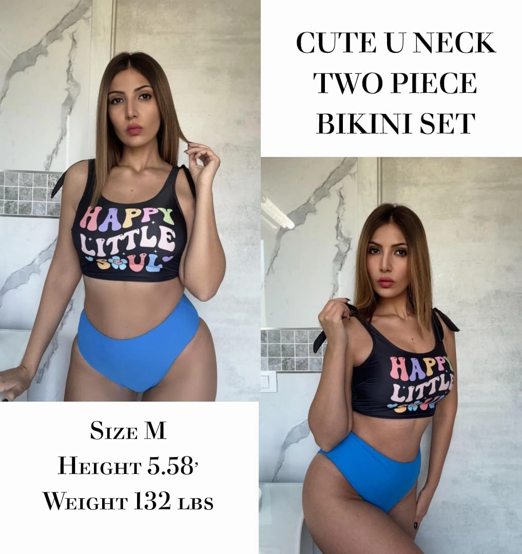 AI'MAGE Womens Bikini Set Cute Tank Top with Sexy Bottom Swimsuit Two Pieces Summer Beach Bathing Suit S-3XL