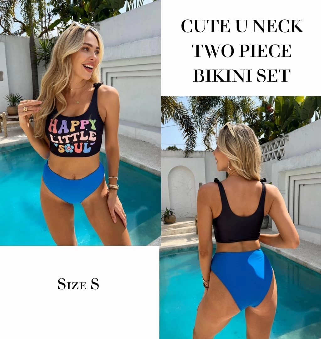 AI'MAGE Womens Bikini Set Cute Tank Top with Sexy Bottom Swimsuit Two Pieces Summer Beach Bathing Suit S-3XL