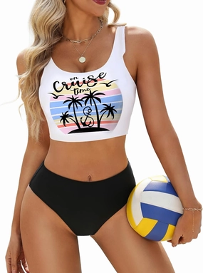 AI'MAGE Womens Bikini Set Cute Tank Top with Sexy Bottom Swimsuit Two Pieces Summer Beach Bathing Suit S-3XL