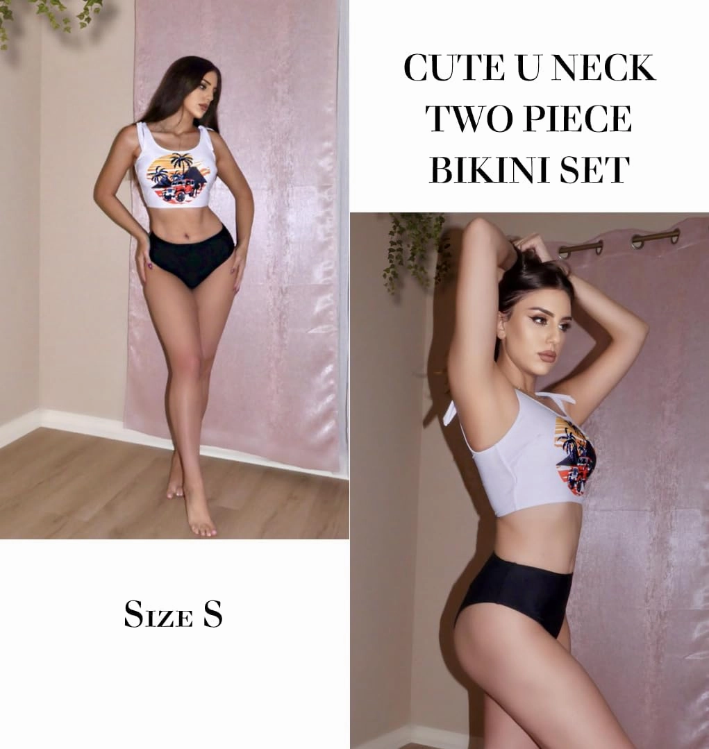 AI'MAGE Womens Bikini Set Cute Tank Top with Sexy Bottom Swimsuit Two Pieces Summer Beach Bathing Suit S-3XL