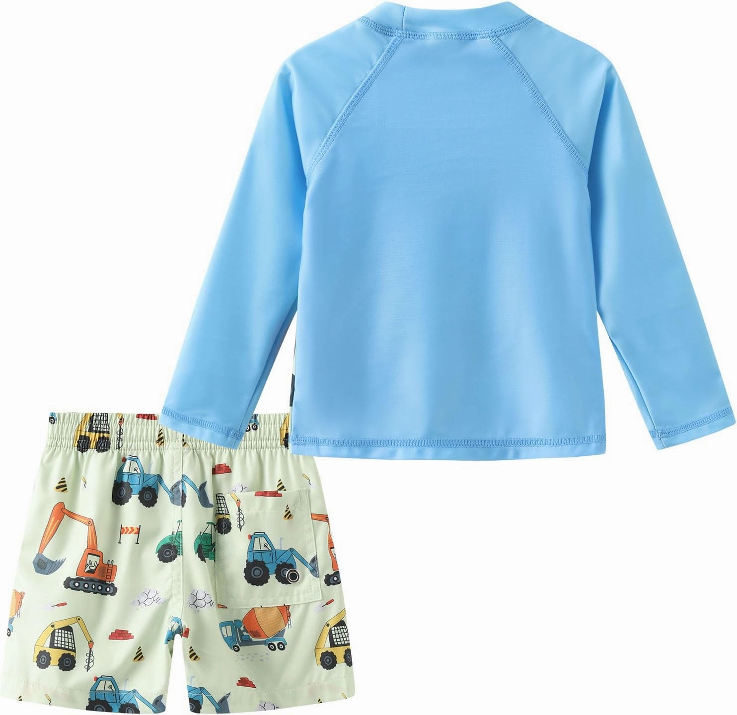 Aisyee Toddler Baby Boys Rash Guard Set for Kids Boys Swim Set with Swim Trunks Long Sleeve Bathing Suits