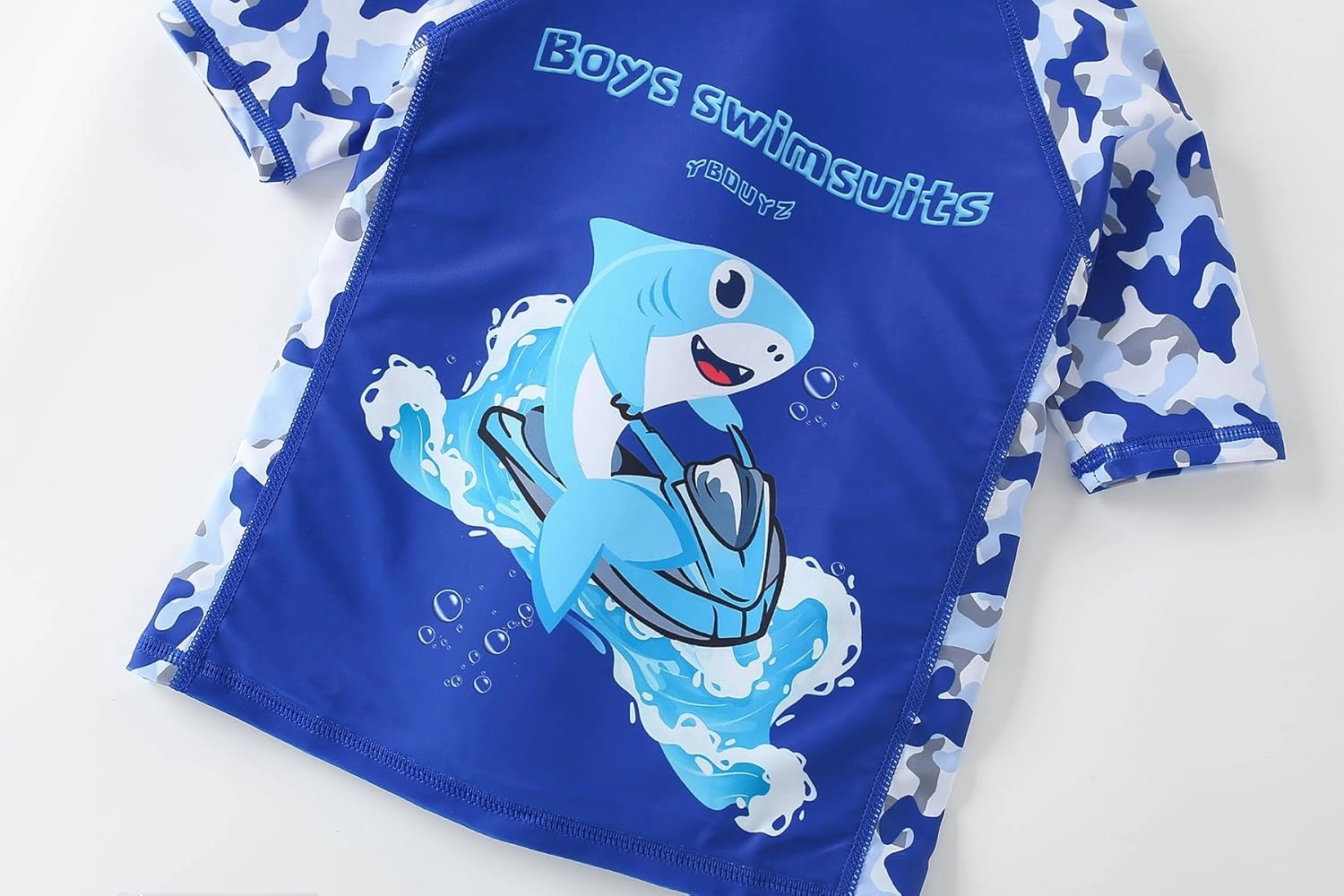 AIWUHE Toddler Boys Swimsuit Set Rash Guard Boys' Swimwear Two Piece Bathing Suit and Swim Trunk with Hat UPF 50  3-8Y
