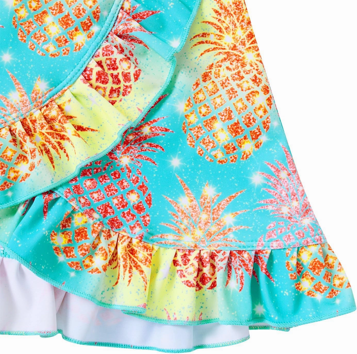 ALISISTER Girls Swimsuit 3 Piece Bathing Suits for 5-12 Years Hawaiian Bikini Set with Cover Ups Skirt