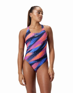Allover Digital Powerback Swimsuit - Blue/Multi