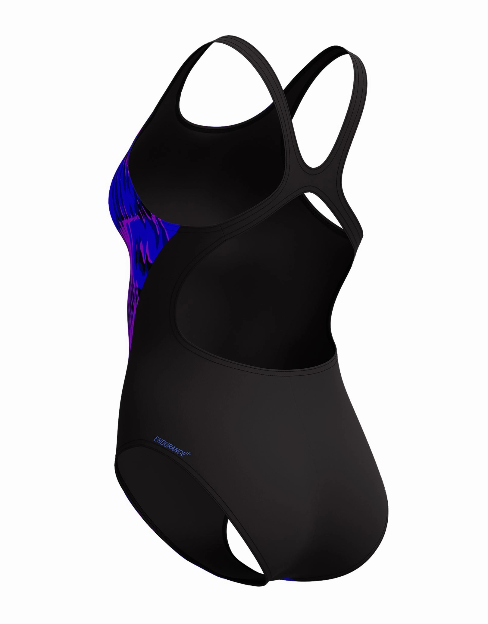 Allover Digital Recordbreaker Swimsuit - Blue/Black