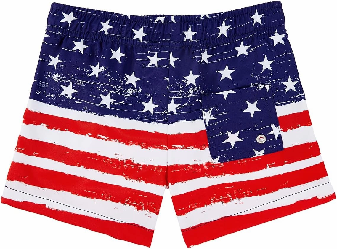 American Trends Boys Swim Trunks Toddler Swim Shorts Bathing Suit Kids Swimsuit Youth Swimwear