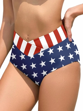 American Trends High Waisted Bikini Bottoms for Women Tummy Control Full Coverage Bathing Suit Swim Swimsuit Bottoms