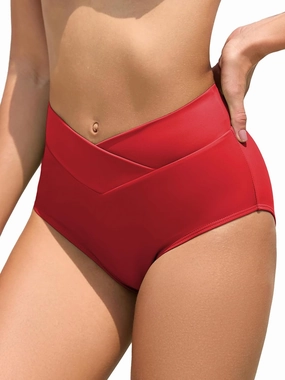 American Trends High Waisted Bikini Bottoms for Women Tummy Control Full Coverage Bathing Suit Swim Swimsuit Bottoms