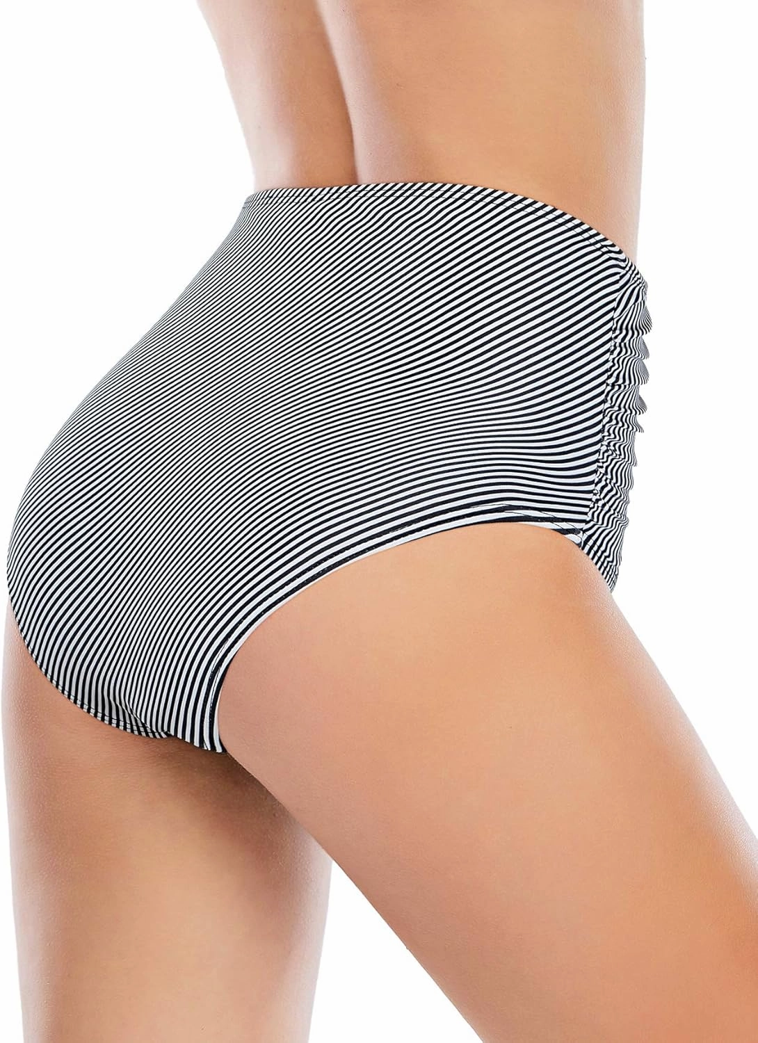 American Trends High Waisted Bikini Bottoms Ruched Tummy Control Swimsuits Bottoms Sexy Swim Bottom Bathing Suits for Women