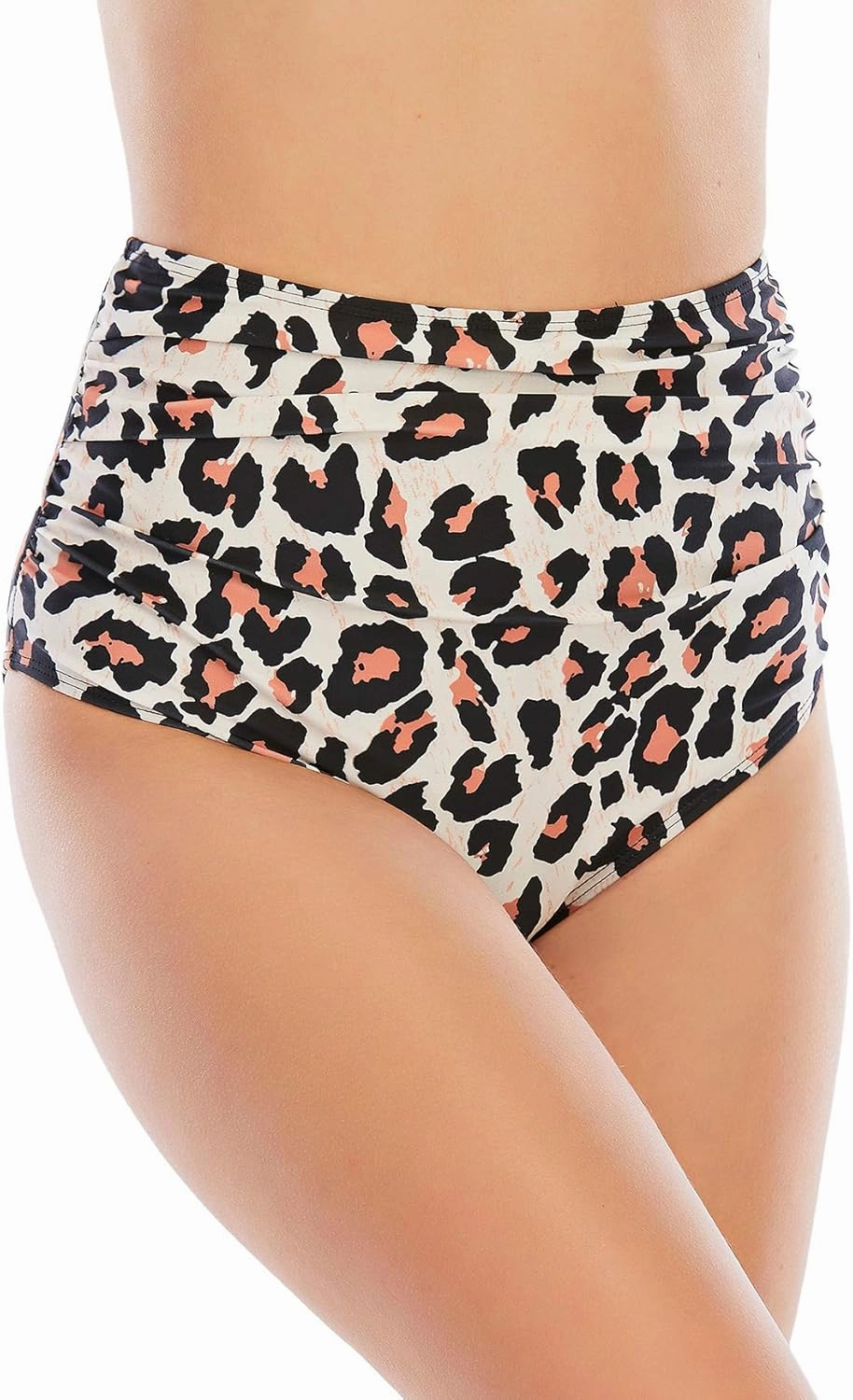 American Trends High Waisted Bikini Bottoms Ruched Tummy Control Swimsuits Bottoms Sexy Swim Bottom Bathing Suits for Women