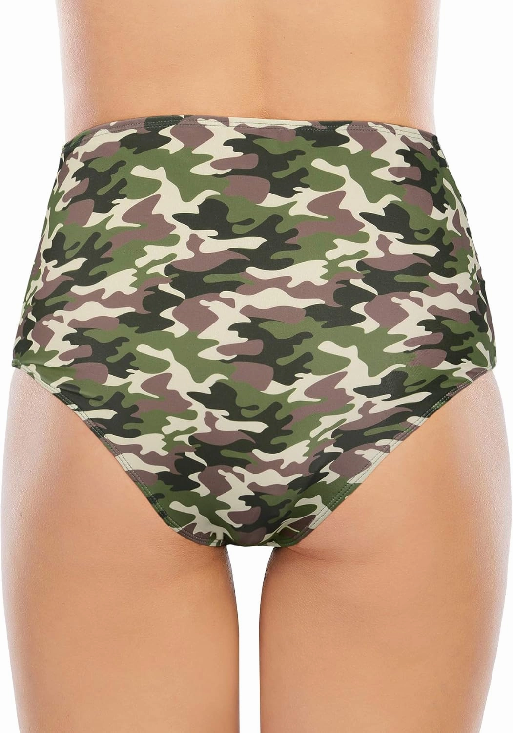 American Trends High Waisted Bikini Bottoms Ruched Tummy Control Swimsuits Bottoms Sexy Swim Bottom Bathing Suits for Women