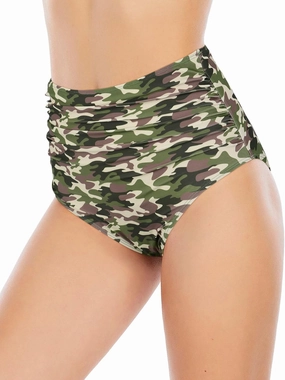 American Trends High Waisted Bikini Bottoms Ruched Tummy Control Swimsuits Bottoms Sexy Swim Bottom Bathing Suits for Women