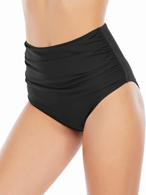 American Trends High Waisted Bikini Bottoms Ruched Tummy Control Swimsuits Bottoms Sexy Swim Bottom Bathing Suits for Women