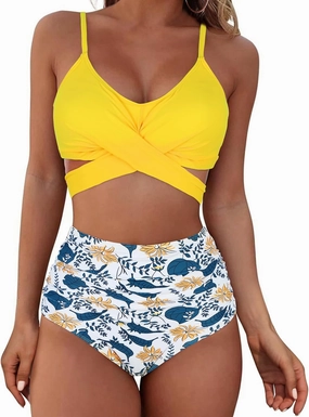 American Trends Womens High Waisted Bikini Swimsuits Push Up Bikini Sets Sexy Bathing Suits Two Piece Swimsuit