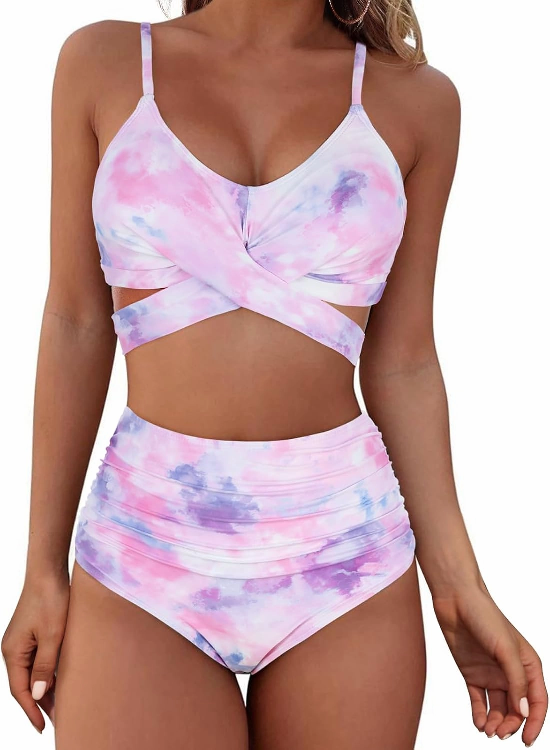 American Trends Womens High Waisted Bikini Swimsuits Push Up Bikini Sets Sexy Bathing Suits Two Piece Swimsuit