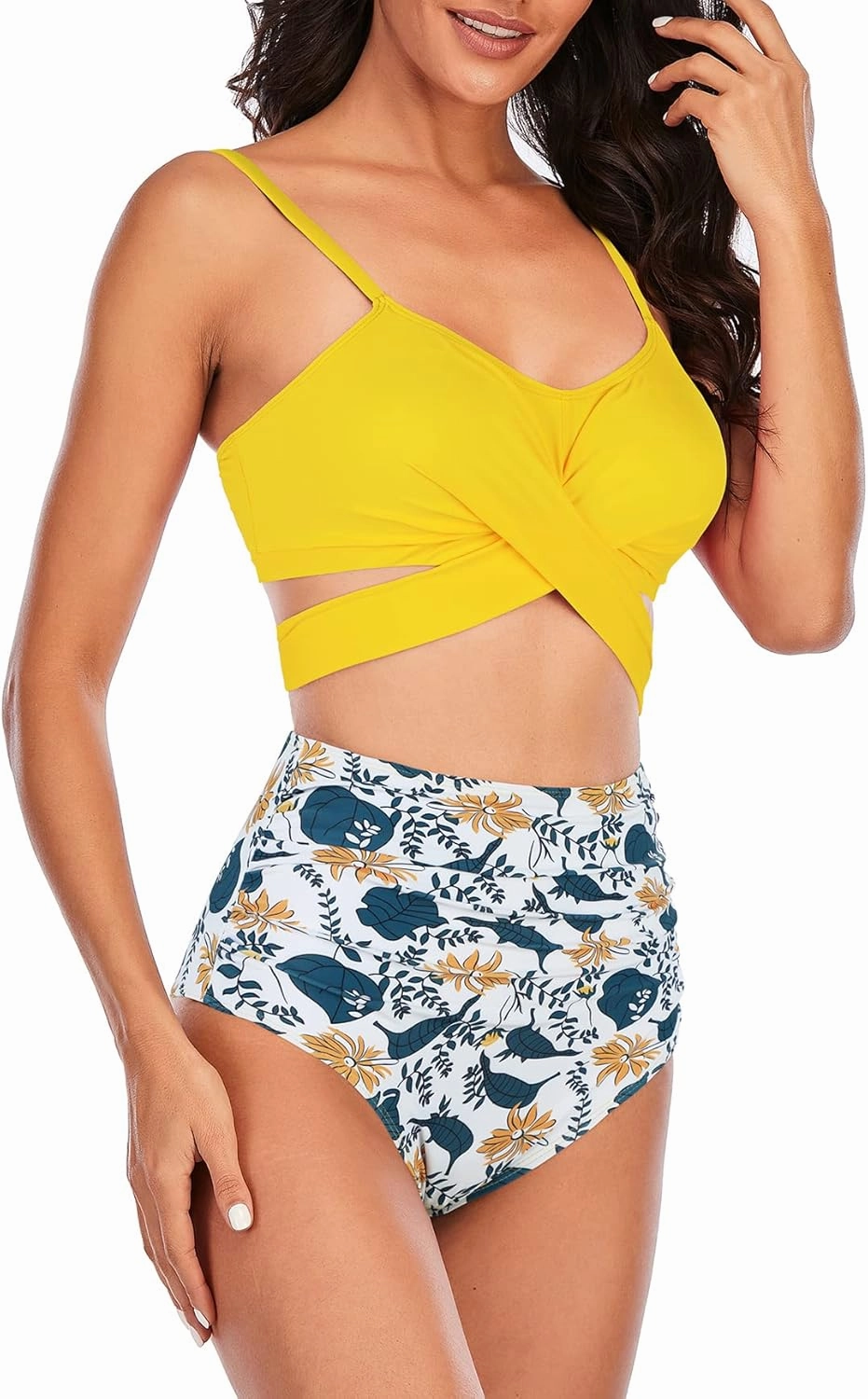American Trends Womens High Waisted Bikini Swimsuits Push Up Bikini Sets Sexy Bathing Suits Two Piece Swimsuit