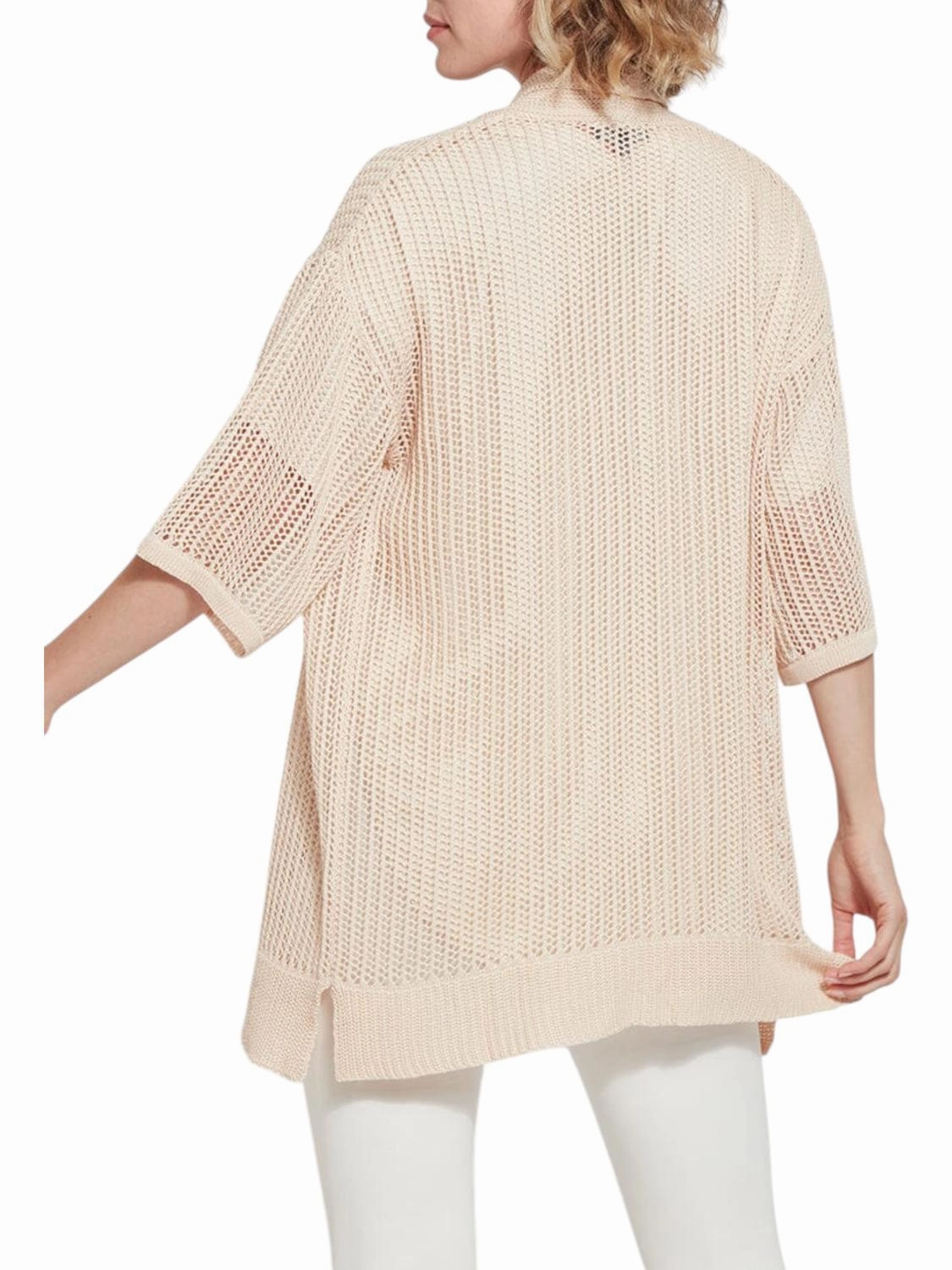 Amora Linen Mesh Cover Up In Pinenuts