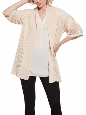 Amora Linen Mesh Cover Up In Pinenuts