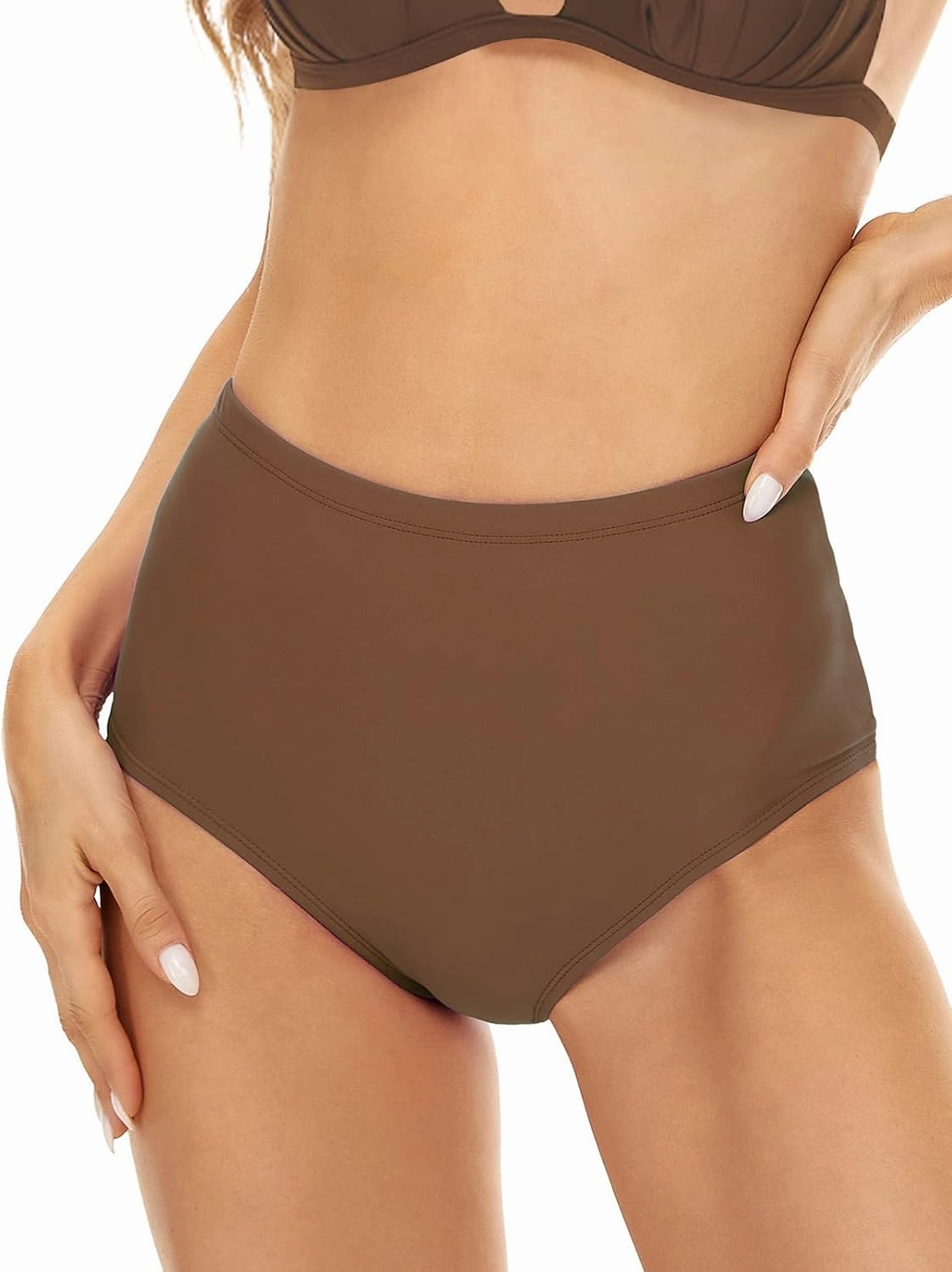 Annbon Slimming Artifact High Waisted Bikini Bottom Tummy Control Full Coverage Bikini Bottom Swimsuit Bottoms for Women