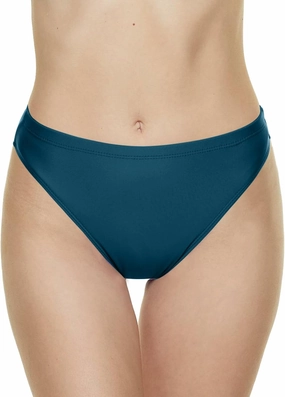 Annbon Women's High Cut Bikini Bottoms Mid Rise Tankini Swimsuit Bottom